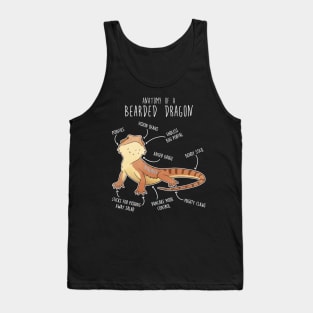 Bearded Dragon Lizard Reptile Anatomy Tank Top